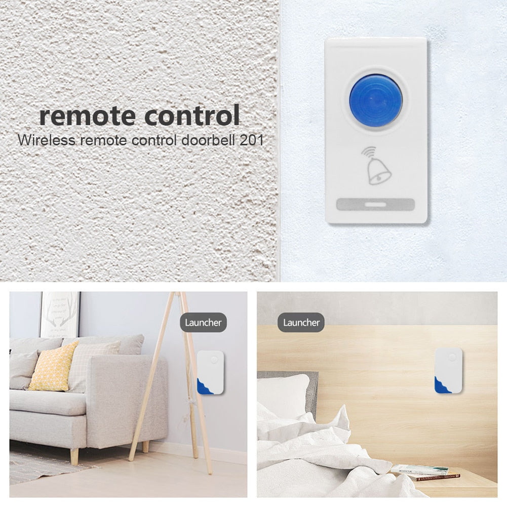 Smart Wireless Remote Control Doorbell 32 Tune Songs Battery Powered Security Electric Door Ring