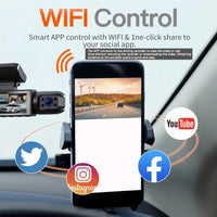 1080P WIFI Dual camera Dash Cam for cars,Front And Inside,car camera with IR Night Vision,Loop Recording,wide angle Car DVR Came - Smart Home Advances