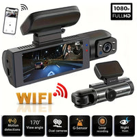 1080P WIFI Dual camera Dash Cam for cars,Front And Inside,car camera with IR Night Vision,Loop Recording,wide angle Car DVR Came - Smart Home Advances