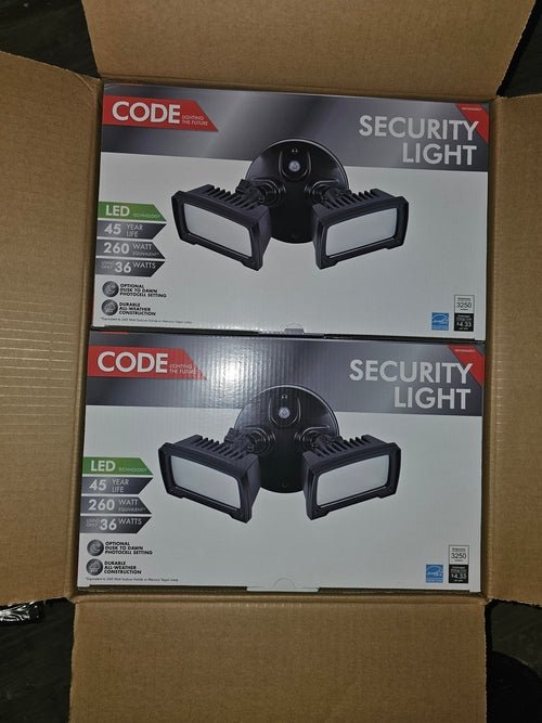 2 Pack Bundle Dual Directional Outdoor 120 volt LED Security Light - Smart Home Advances