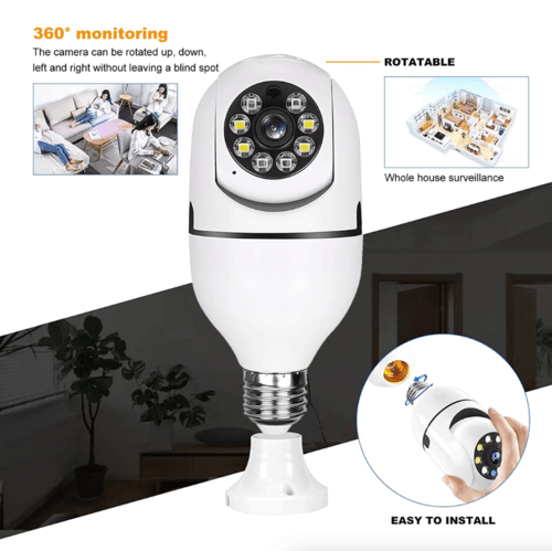 360° 1080P IP E27 Light Bulb Camera Wi - Fi IR Night Smart Home Wireless - Smart Home Advances