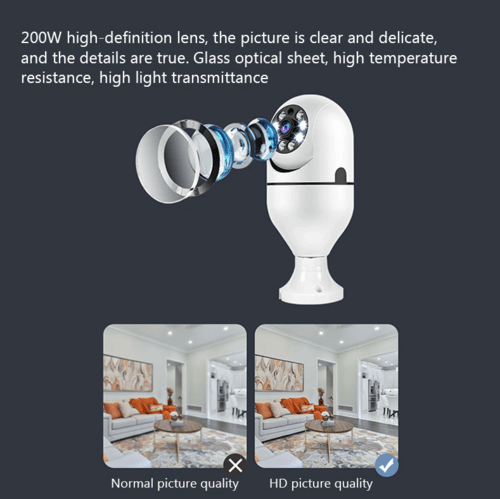 360° 1080P IP E27 Light Bulb Camera Wi - Fi IR Night Smart Home Wireless - Smart Home Advances