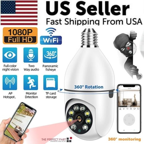 360° 1080P IP E27 Light Bulb Camera Wi - Fi IR Night Smart Home Wireless - Smart Home Advances