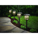 4 Pack - Bronze Gold Solar LED Light Set - Outdoor Path Yard Lighting - Smart Home Advances