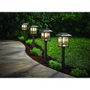 4 Pack - Bronze Gold Solar LED Light Set - Outdoor Path Yard Lighting - Smart Home Advances