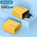 4 Ports USB C PD Charger Quick Charge 3.0 Type C USB Phone Chargers Fast Charging Adapter For iPhone 15 14 Samsung Xiaomi Huawei - Smart Home Advances