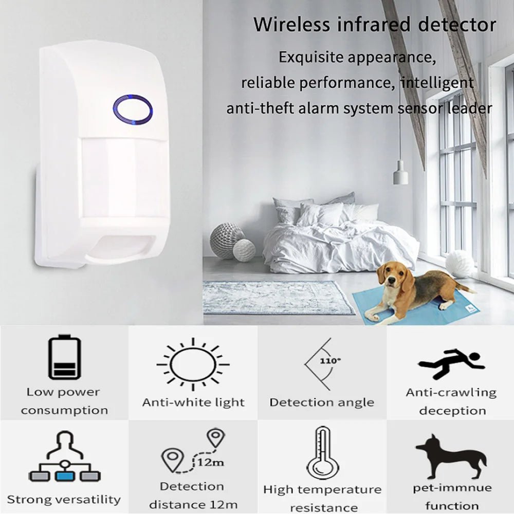 433MHz Infrared Detector Indoor PIR Motion Sensor Wireless eV1527 Home RF Sensor For Smart Life Security Alarm System - Smart Home Advances