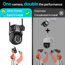 4K 8MP HD Wifi PTZ Camera Outdoor 4MP Dual Lens Dual Screen AI Auto Tracking IP Camera CCTV Audio Video Surveillance P2P iCSee - Smart Home Advances
