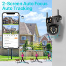 4K 8MP HD Wifi PTZ Camera Outdoor 4MP Dual Lens Dual Screen AI Auto Tracking IP Camera CCTV Audio Video Surveillance P2P iCSee - Smart Home Advances