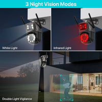 4K 8MP HD Wifi PTZ Camera Outdoor 4MP Dual Lens Dual Screen AI Auto Tracking IP Camera CCTV Audio Video Surveillance P2P iCSee - Smart Home Advances