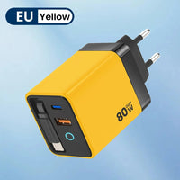 80W Super Fast Charge Type C USB Phone Charger With Telescopic USB C Cable For Iphone 16 15 Samsung Laptop With Light - Smart Home Advances