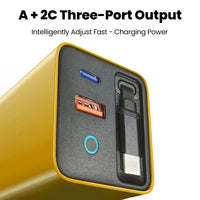 80W Super Fast Charge Type C USB Phone Charger With Telescopic USB C Cable For Iphone 16 15 Samsung Laptop With Light - Smart Home Advances