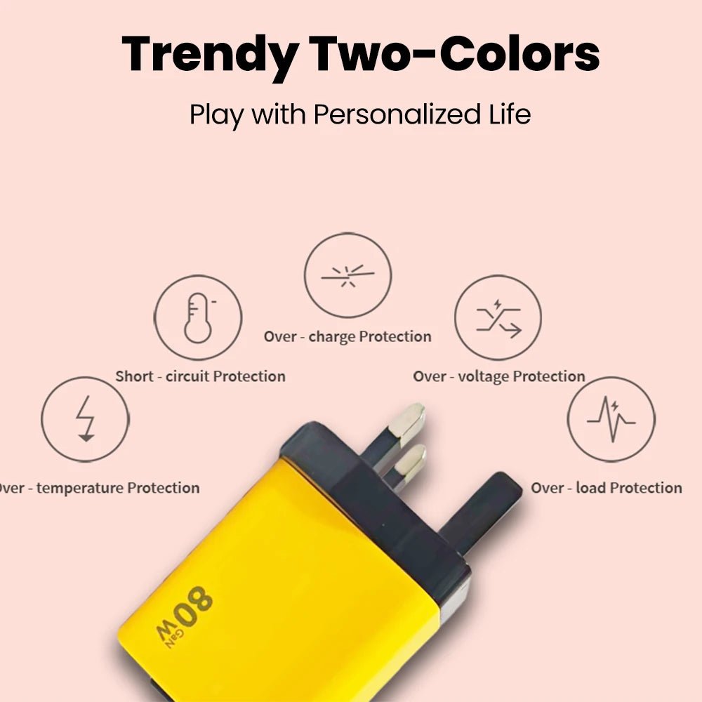 80W Super Fast Charge Type C USB Phone Charger With Telescopic USB C Cable For Iphone 16 15 Samsung Laptop With Light - Smart Home Advances