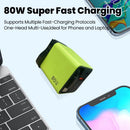 80W Super Fast Charge Type C USB Phone Charger With Telescopic USB C Cable For Iphone 16 15 Samsung Laptop With Light - Smart Home Advances