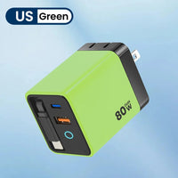 80W Super Fast Charge Type C USB Phone Charger With Telescopic USB C Cable For Iphone 16 15 Samsung Laptop With Light - Smart Home Advances