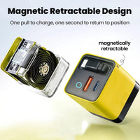 80W Super Fast Charge Type C USB Phone Charger With Telescopic USB C Cable For Iphone 16 15 Samsung Laptop With Light - Smart Home Advances