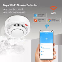 Tuya Smart WiFi Smoke Sensor Fire Protection Smoke Detector 85dB Sound Security System Firefighters  Smartlife APP Control