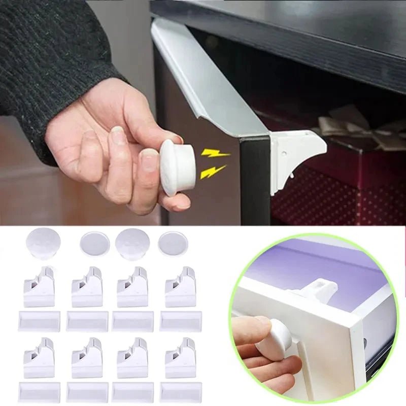 Children Protection Baby Safety Lock Magnetic Child Lock Drawer Latch Cabinet Door Lock Limiter Children Security Locks - Smart Home Advances