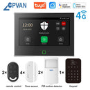 CPVAN Tuya smart Home Alarm System Wireless WiFi 4G 7 inch Home burglar Security Protection Alarm Kit Built - in 5000mAh Battery - Smart Home Advances