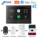 CPVAN Tuya smart Home Alarm System Wireless WiFi 4G 7 inch Home burglar Security Protection Alarm Kit Built - in 5000mAh Battery - Smart Home Advances