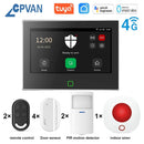 CPVAN Tuya smart Home Alarm System Wireless WiFi 4G 7 inch Home burglar Security Protection Alarm Kit Built - in 5000mAh Battery - Smart Home Advances