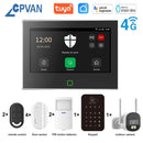 CPVAN Tuya smart Home Alarm System Wireless WiFi 4G 7 inch Home burglar Security Protection Alarm Kit Built - in 5000mAh Battery - Smart Home Advances