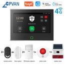 CPVAN Tuya smart Home Alarm System Wireless WiFi 4G 7 inch Home burglar Security Protection Alarm Kit Built - in 5000mAh Battery - Smart Home Advances