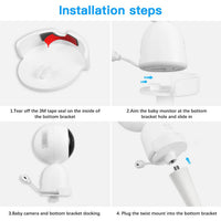 Flexible Twist Mount Bracket for eufy Security 720P Video Baby Monitor Camera,Attaches to Crib Cot Shelves or Furniture - Smart Home Advances