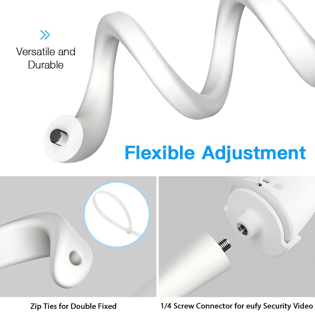 Flexible Twist Mount Bracket for eufy Security 720P Video Baby Monitor Camera,Attaches to Crib Cot Shelves or Furniture - Smart Home Advances