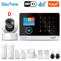 GauTone PG103 Tuya 4G 3G Alarm System GSM Home Security With IP Camera Wireless Solar Siren Support Alexa Smart Life - Smart Home Advances