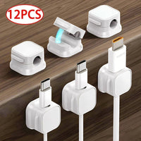 Magnetic Cable Clip Cable Holder Adhesive Wire Keeper Cord Cable Organizer for Home Office Under Desk Management - Smart Home Advances