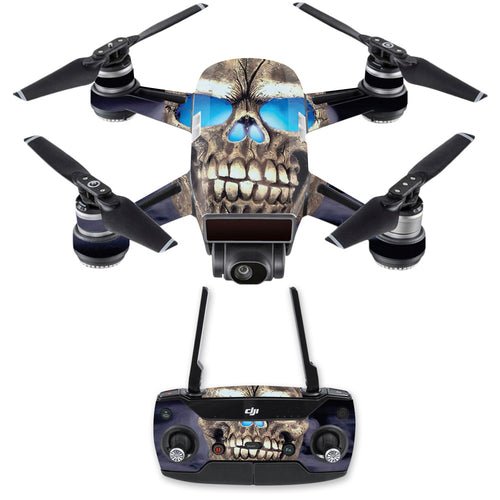 MightySkins DJSPCMB - Psycho Skull Skin Decal for DJI Spark Mini Drone C - Smart Home Advances