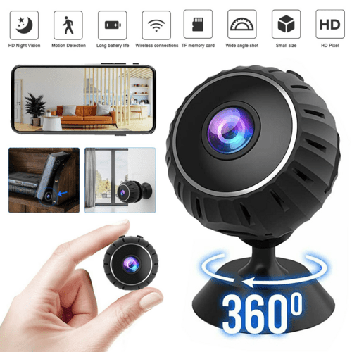 Mini Hidden Spy Nanny Camera Wireless Home Security HD - Smart Home Advances
