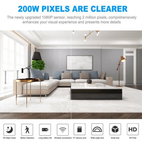 Mini Hidden Spy Nanny Camera Wireless Home Security HD - Smart Home Advances
