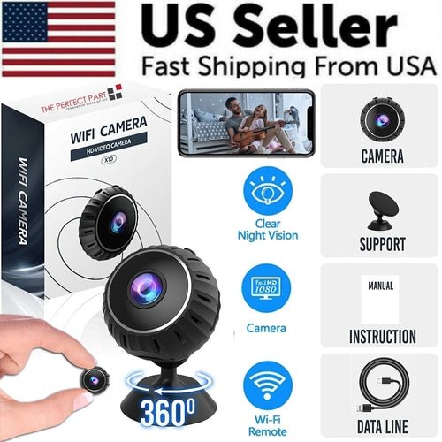 Mini Hidden Spy Nanny Camera Wireless Home Security HD - Smart Home Advances