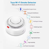 Tuya Smart WiFi Smoke Sensor Fire Protection Smoke Detector 85dB Sound Security System Firefighters Smartlife APP Control - Smart Home Advances
