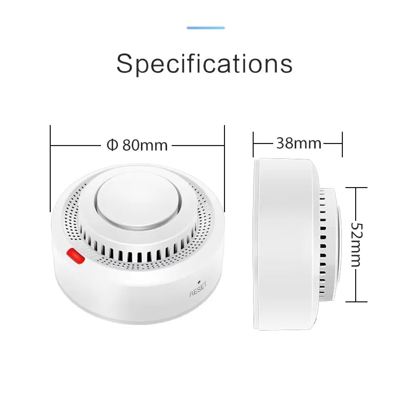 Tuya Smart WiFi Smoke Sensor Fire Protection Smoke Detector 85dB Sound Security System Firefighters Smartlife APP Control - Smart Home Advances