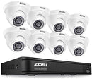 ZOSI Home Security Camera System, 8 Channel Surveillance DVR 1080p Weatherproof Dome Camera Home Security Systems Smart Home Advances 