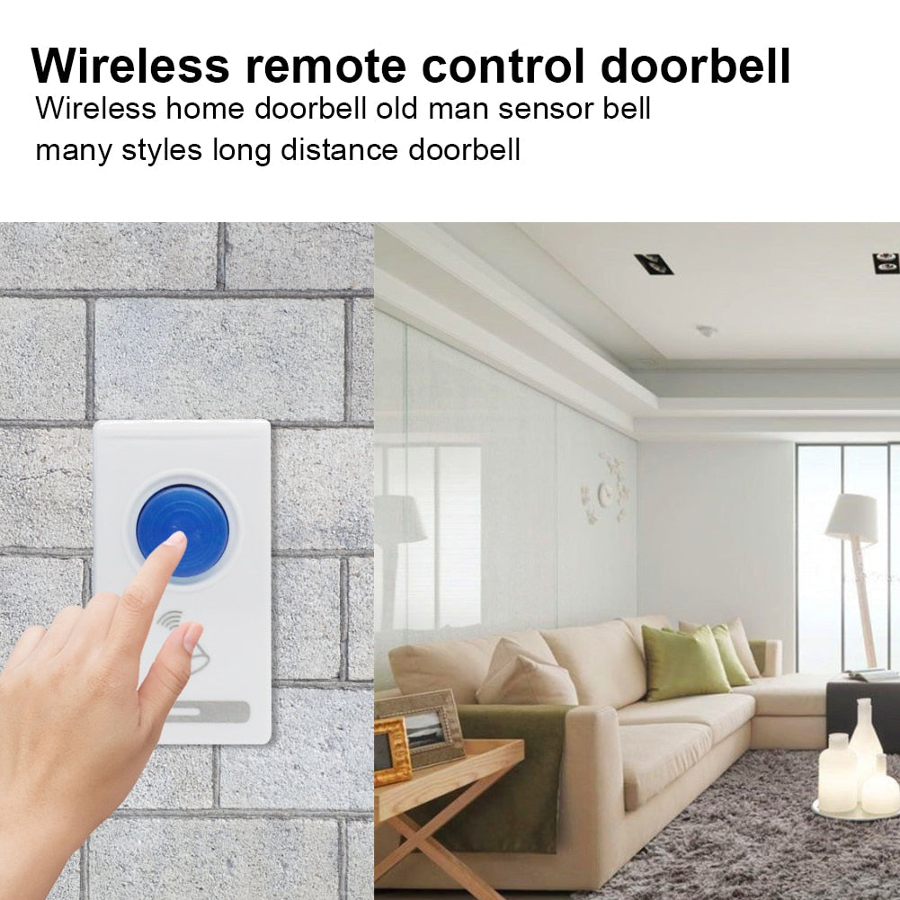 Smart Wireless Remote Control Doorbell 32 Tune Songs Battery Powered Security Electric Door Ring