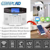 Wifi GSM PSTN Alarm System 433MHz Wireless Sensor Detector Automatic Dial Recording Home Security System Home Security Systems Smart Home Advances 
