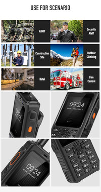 UNIWA Zello Walkie Talkie 4G Mobile Phone 4000mAh Waterproof Rugged 2.4'' Touch Screen - Smart Home Advances