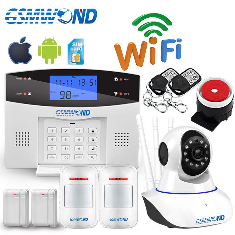 Wifi GSM PSTN Alarm System 433MHz Wireless Sensor Detector Automatic Dial Recording Home Security System