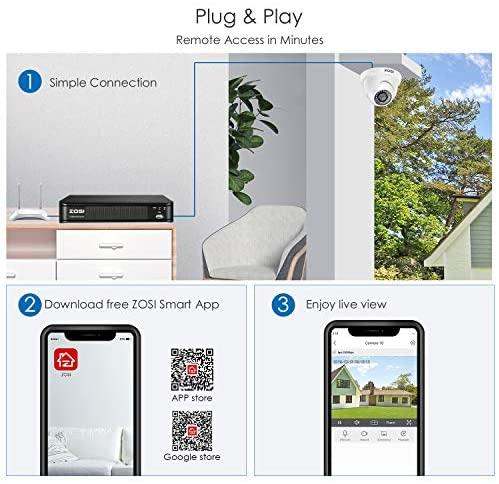 ZOSI Home Security Camera System, 8 Channel Surveillance DVR 1080p Weatherproof Dome Camera - Smart Home Advances