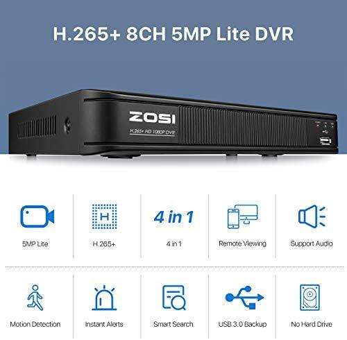 ZOSI Home Security Camera System, 8 Channel Surveillance DVR 1080p Weatherproof Dome Camera - Smart Home Advances